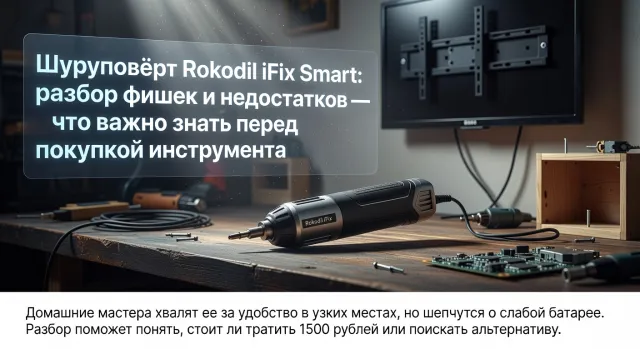 Шуруповёрт Rokodil iFix Smart: разбор фишек и недостатков — что важно знать перед покупкой инструмента